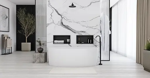 Ванна акрилова пристінна Rea Malta 170x88 whte REA-W3003 Білий - фото 4