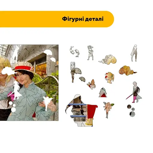 Классический деревянный пазл ANIME STYLE 2, А3, Деревянная коробка 200 элементов - фото 2