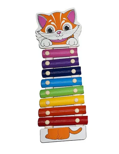 Дерев'яна іграшка Ксилофон MD 0712 Котик - фото 1