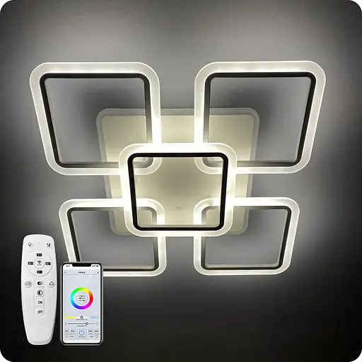 Люстра світлодіодна 517 Dlight 3color з пультом 125Вт Білий (01992) - фото 1