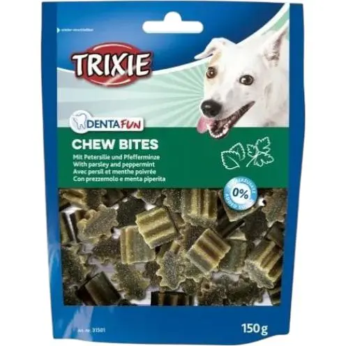 Лакомство для собак Trixie Denta Fun Chew Bites кусочки с петрушкой и мятой 150 г - фото 1