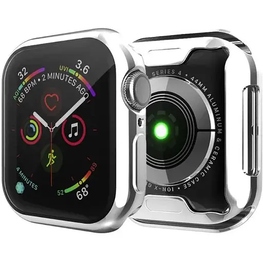 Чехол-накладка DK Silicone Face Case для Apple Watch 41mm (silver) - фото 3
