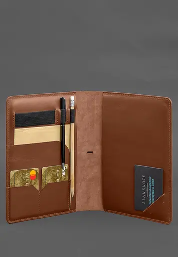 Кожаный блокнот А5 (софт-бук) 9.4 светло-коричневый - фото 7