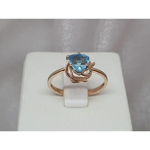 Золотое кольцо с топазом. 11847 18 - фото 2