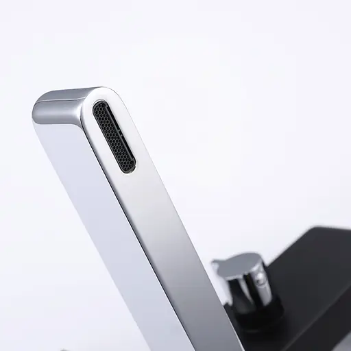 Душова система Gappo G2481, вилив - перемикач на лійку, чорний/хром, Чорний матовий - фото 4