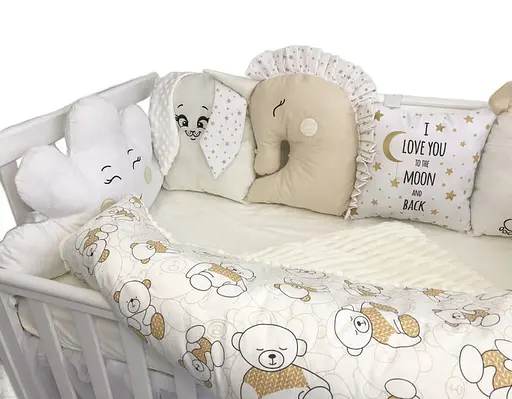 Дитячий набір Moontime у ліжечко "Бежеві мішки" - фото 2