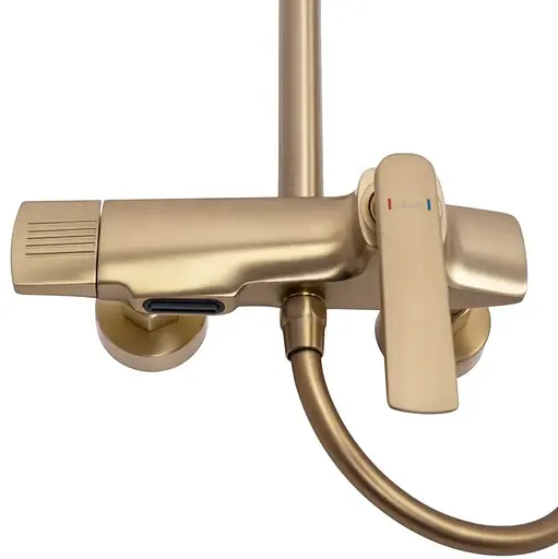 Душова система Rea Rebel brushed gold з виливом REA-P2414, Золотий - фото 4