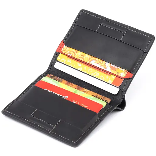 Функциональный тонкий портмоне Grande Pelle 9х10х1 см acs0016986 - фото 3