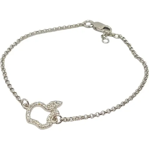 Серебряный браслет Лазурит Яблоко с фианитами. 4649р 18,5