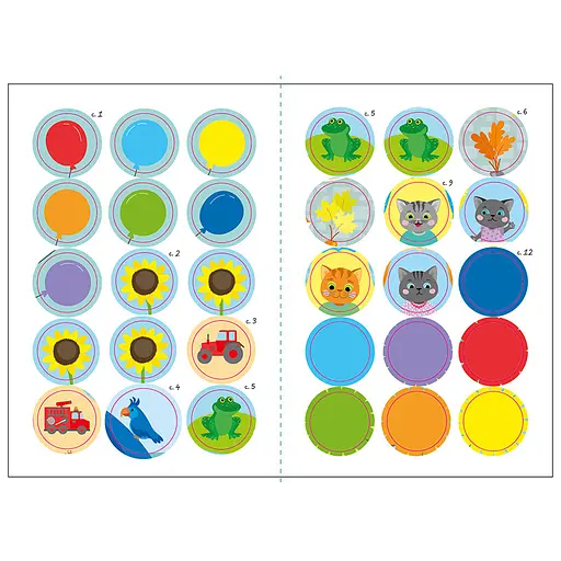 Книга з наклейками Малюк Киць-Киць "Кольори" Ранок 1841006, 12 сторінок - фото 4