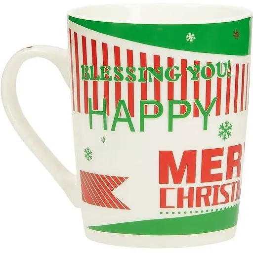 Чашка новогодняя Tanto T3696-1 керамика в подарочной упаковке 350 мл Белая - фото 1