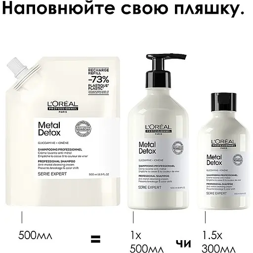 Шампунь L'Oreal Professionnel Serie Expert Metal Detox Anti-metal для зменшення ламкості та небажаної зміни кольору очищувальний 500 мл - фото 6