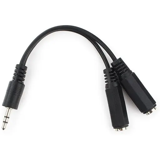 Переходник адаптер Cablexpert CCA-415-0.1 м Mini-Jack 3.5 мм 2 x Mini-Jack 3.5 мм черный