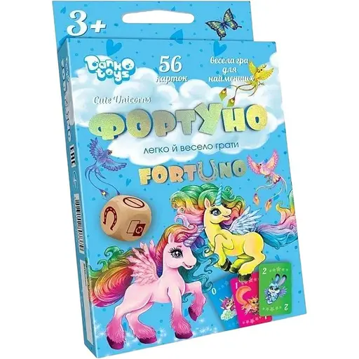 Розвиваюча настільна гра Danko Toys Фортуно-Fortuno Unicorns укр. (32) UF-04-01U (2000903603955) - фото 1