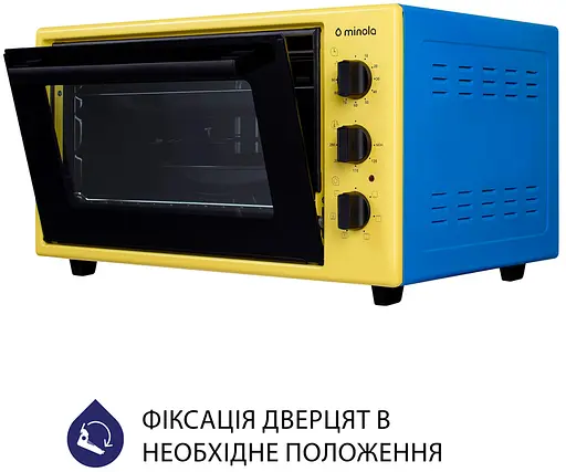 Духовка Minola FOET 3714 UA желто-голубая - фото 7