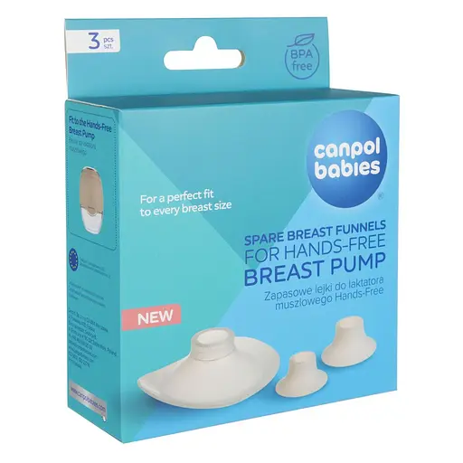 Запасные силиконовые воронки Canpol babies 24, 21 и 19 мм для молокоотсоса Hands-Free (20/108) - фото 6