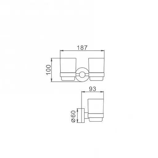 Двойной стакан для зубных щеток Frap F30108 - фото 2