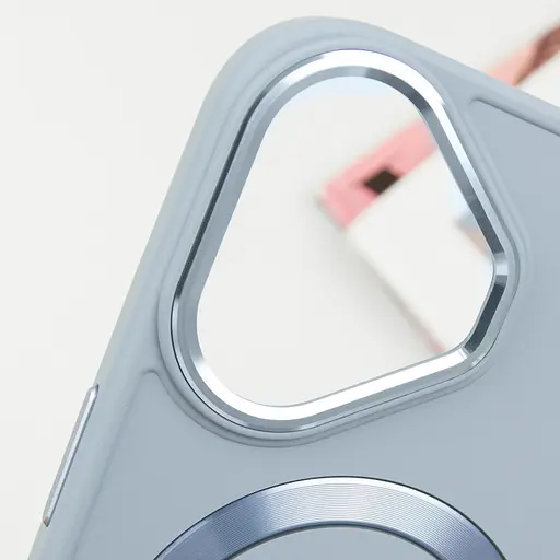 Чохол Epik TPU Bonbon Metal Style with MagSafe для Apple iPhone 16, 6.1 Блакитний/Mist Blue - фото 3