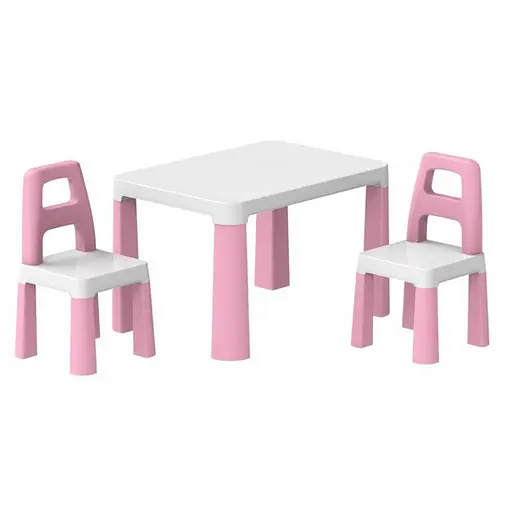 Дитячий стіл із двома стільцями 0457TXK рожевий