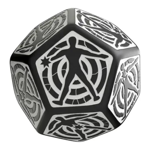 Кубик D12 Hit Location Black & white die (12HIT01)