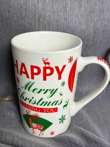 Чашка новогодняя Tanto T3696 керамика в подарочной упаковке 350 мл Белая - фото 2