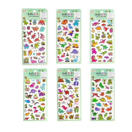Наліпки дитячі 6 дизайнів 12 шт. (762794ML)