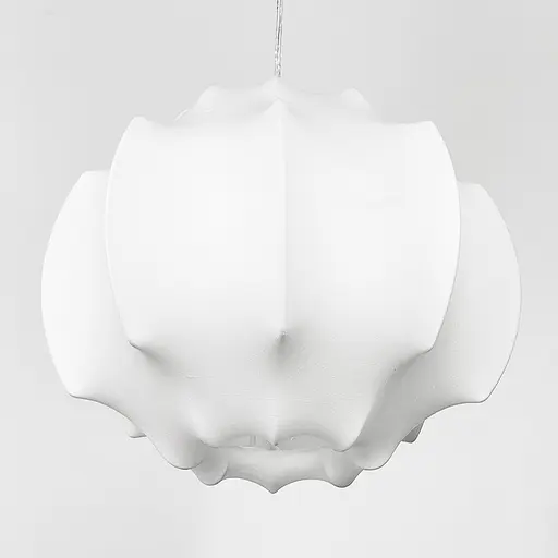 Світильник із білим абажуром 40х30 см у стилі Wabi-sabi | Арт. PLP 05-400*320 | Line F - фото 5