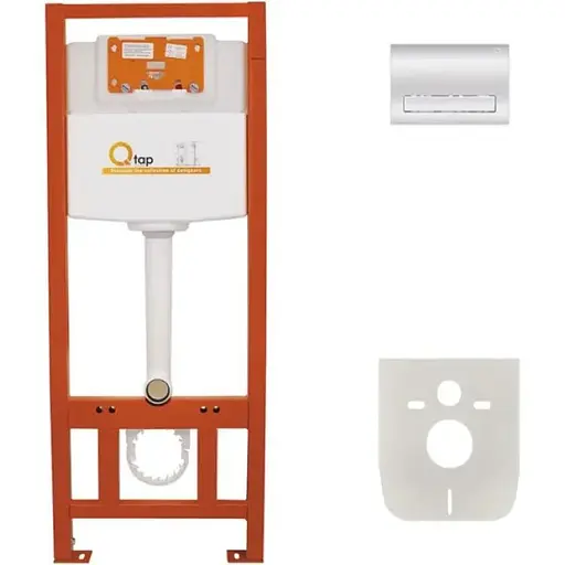 Набір інсталяцій 4 в 1 Q-tap Nest ST з лінійною панеллю смыва QT0133M425M08381CRM - фото 1