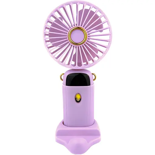 Детский портативный USB-вентилятор Mini Fan с подставкой для телефона фиолетовый (677-58A)