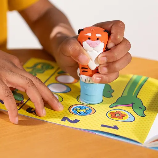 Набір з блокнотом та штампом з наліпками Melissa & Doug Sticker WOW Тигреня (SM93205/6074897) - фото 7