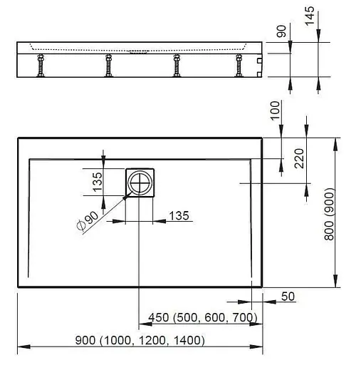 Душовий піддон Radaway Argos D 120x90 4AD912-01 - фото 5