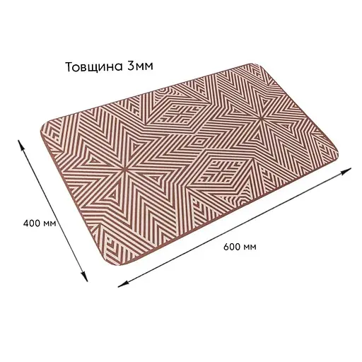 Коврик влагопоглощающий Wall Sticker 40х60х3 мм SW-00002554 - фото 2