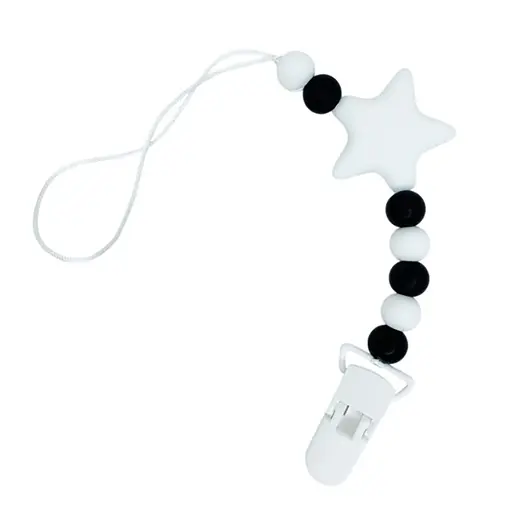 Цепочка для пустышки "Звезда" MGZ-0512(White) силиконовая