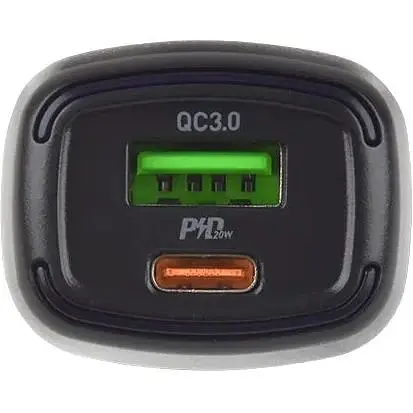 Автомобильное зарядное устройство Borofone BZ14A PD20W + QC3.0 Type C to Type C 3A Черный - фото 2