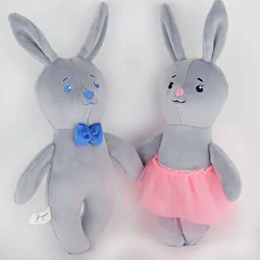 М'яка іграшка Пара зайчиків 26см