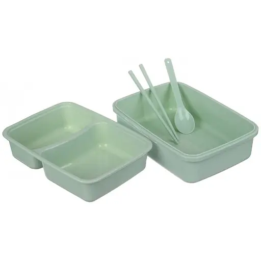 Ланч-бокс Laprida yakada 15 з двома відділеннями 750 мл зелений (64-21-1004) - фото 2