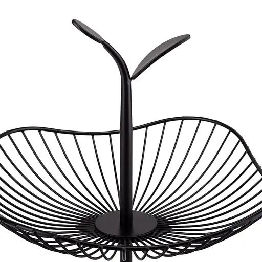 Фруктовница Elisey Деликатес металлическая двухъярусная черная 28x36.5 см (9203-023) - фото 3