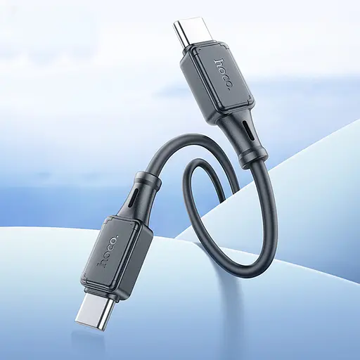 Дата кабель Hoco X101 Assistant 60W Type-C to Type-C (1m) Black - фото 5