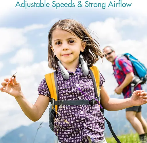 Беслопастный шейный вентилятор 5000 мАч час работы 21 час - фото 5