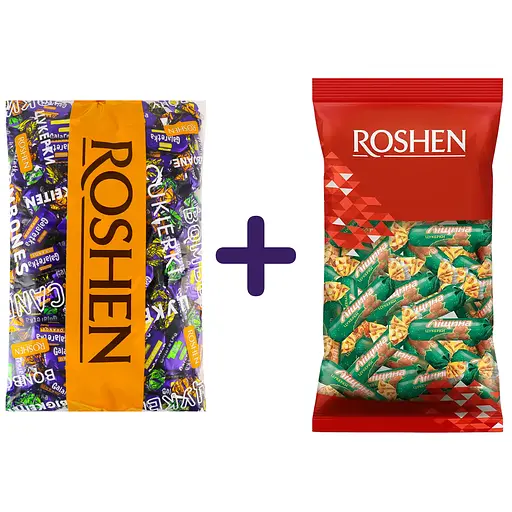 Набор: конфеты Roshen Galaretka + конфеты шоколадные Roshen Орешник 2 кг (2 уп. х 1 кг)