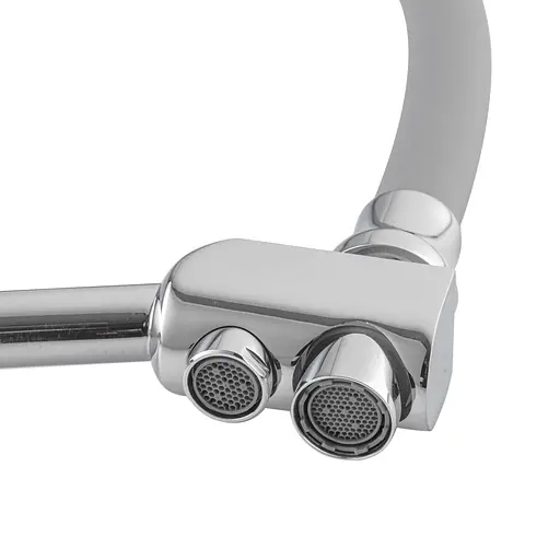 Смеситель для кухни на две воды с гибким изливом Koer KB-72003-01 KR3375 Хром - фото 7