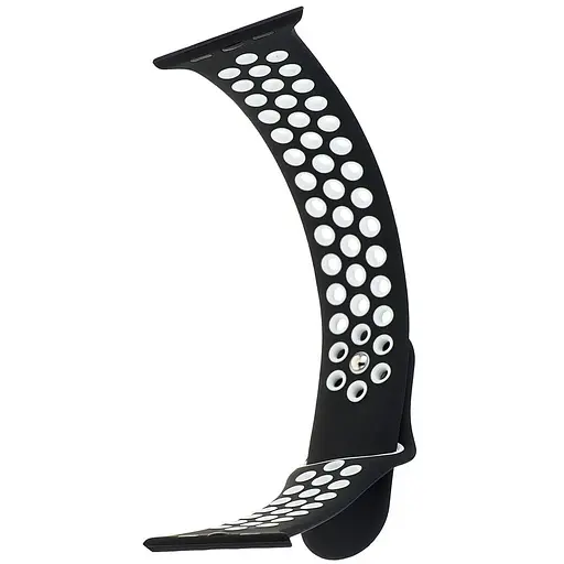Ремешок Apple Watch Nike Sport 42/44/45/46/49 мм Черный Белый L - фото 1