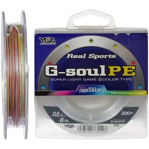 Шнур YGK G-Soul PE 5 Colors 200 m #0.6/0.128 mm 8lb (1013-5545.02.06)