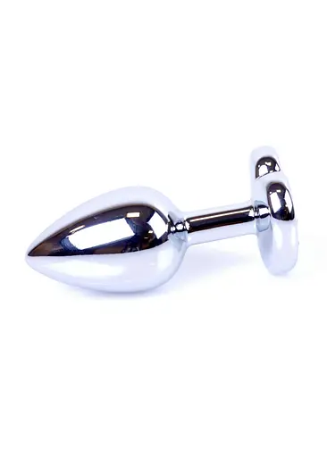 Металлическая анальная пробка с кристаллом Boss Jewellery 7 см (прозрачный) - фото 6
