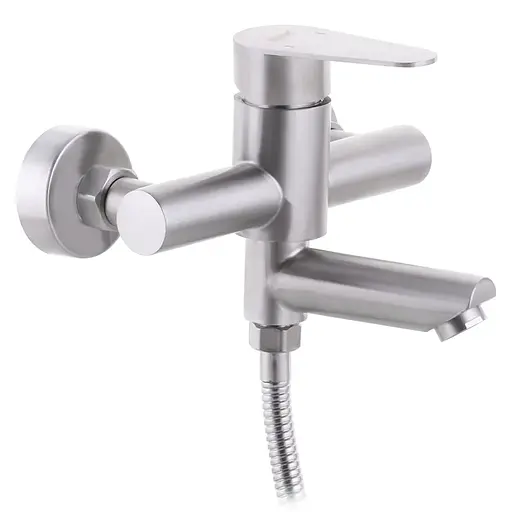 Смеситель для ванны Zerix Fox-009 ZX3147 Нержавеющая сталь - фото 1