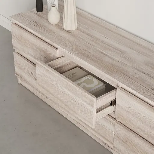 Тумба під телевізор MebelStar Нео 6Ш 150x43x53 см Аляска сірий (MBS-1283) - фото 3