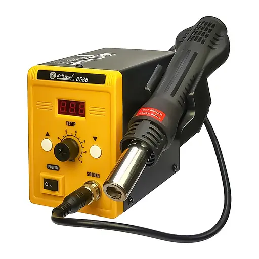 Паяльная станция KaiLiwei 858B, фен с датчиком наклона, цифровая индикация (220V, 700W) - фото 2