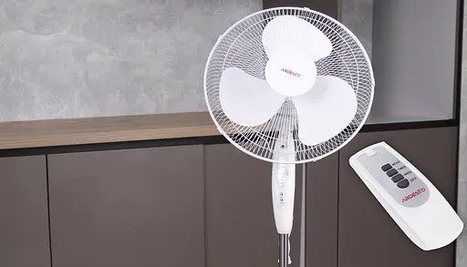 Ardesto Вентилятор підлоговий 40 см 45Вт пульт ДК опора кругла білий - фото 8