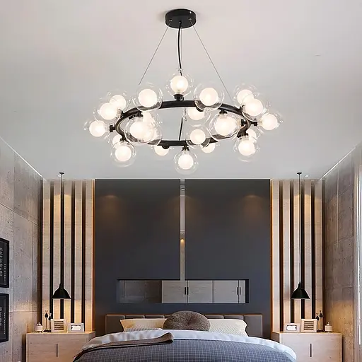 Подвесной светильник Bubble Round в черном корпусе Line.F 690/25 BK - фото 1