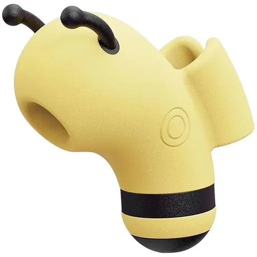 Вакуумный стимулятор с микротоками CuteVibe Beebe Yellow на палец